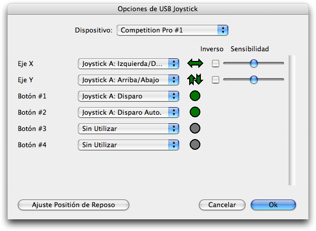 Configuración de Joystick USB en Power64 - Puerto A