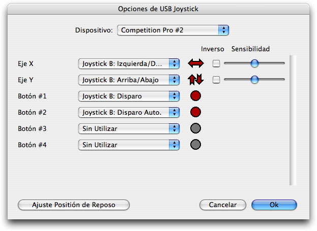 Configuración de Joystick USB en Power64 - Puerto B